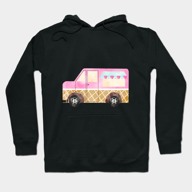 ice cream truck Hoodie by MutchiDesign